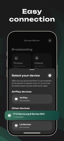 Screen Mirroring ‣ Smart Cast iPhone screenshot