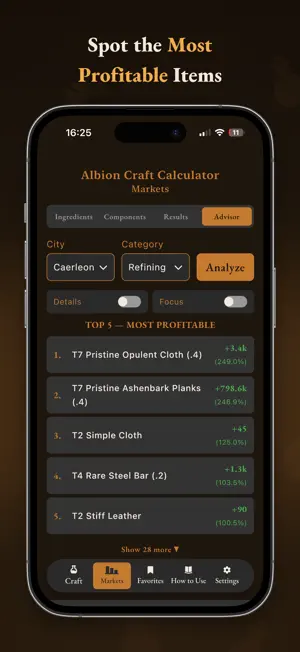 Albion Craft Calculator screenshot 2