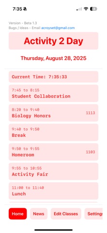 Saint Francis Schedule Screenshot 2 of 3