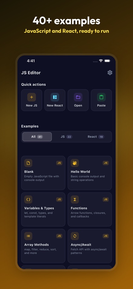 #7. JavaScript Editor: JS IDE (iOS) 作者: Sahana A S