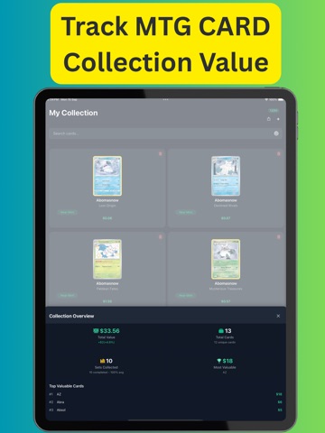 MTG Card Value Scanner iPad screenshot