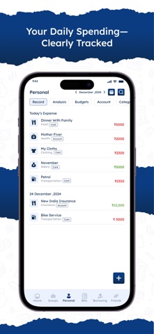 MunshiJi Daily Expense Tracker screenshot