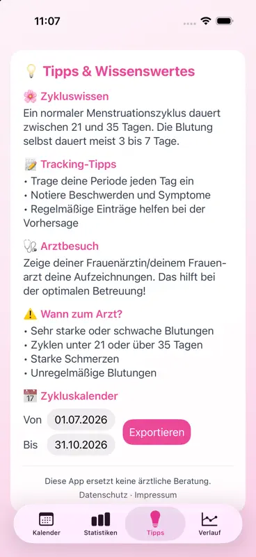 Mein Monatsfluss screenshot 5 of 5