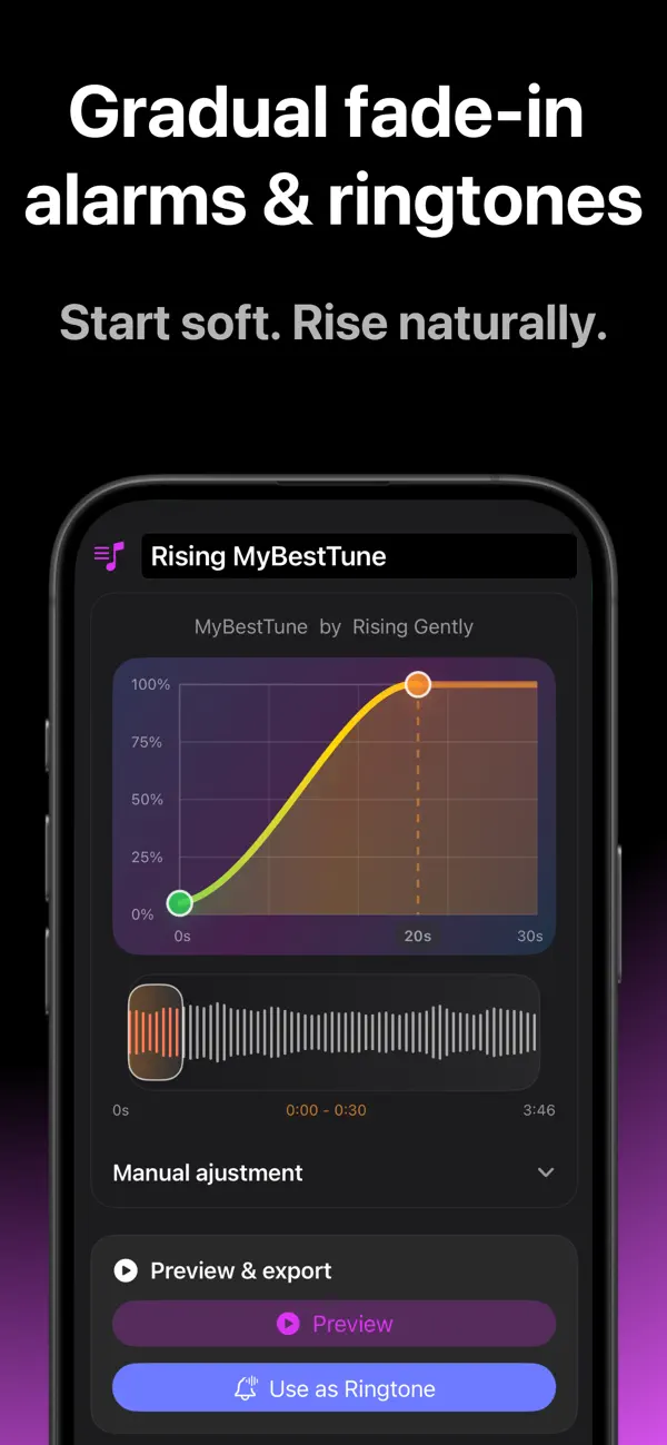 Screenshot #1 pour Rising Tunes: Alarm & Ringtone