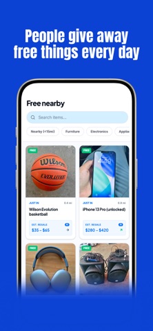 Freezy - Find Free Stuff iPhone screenshot