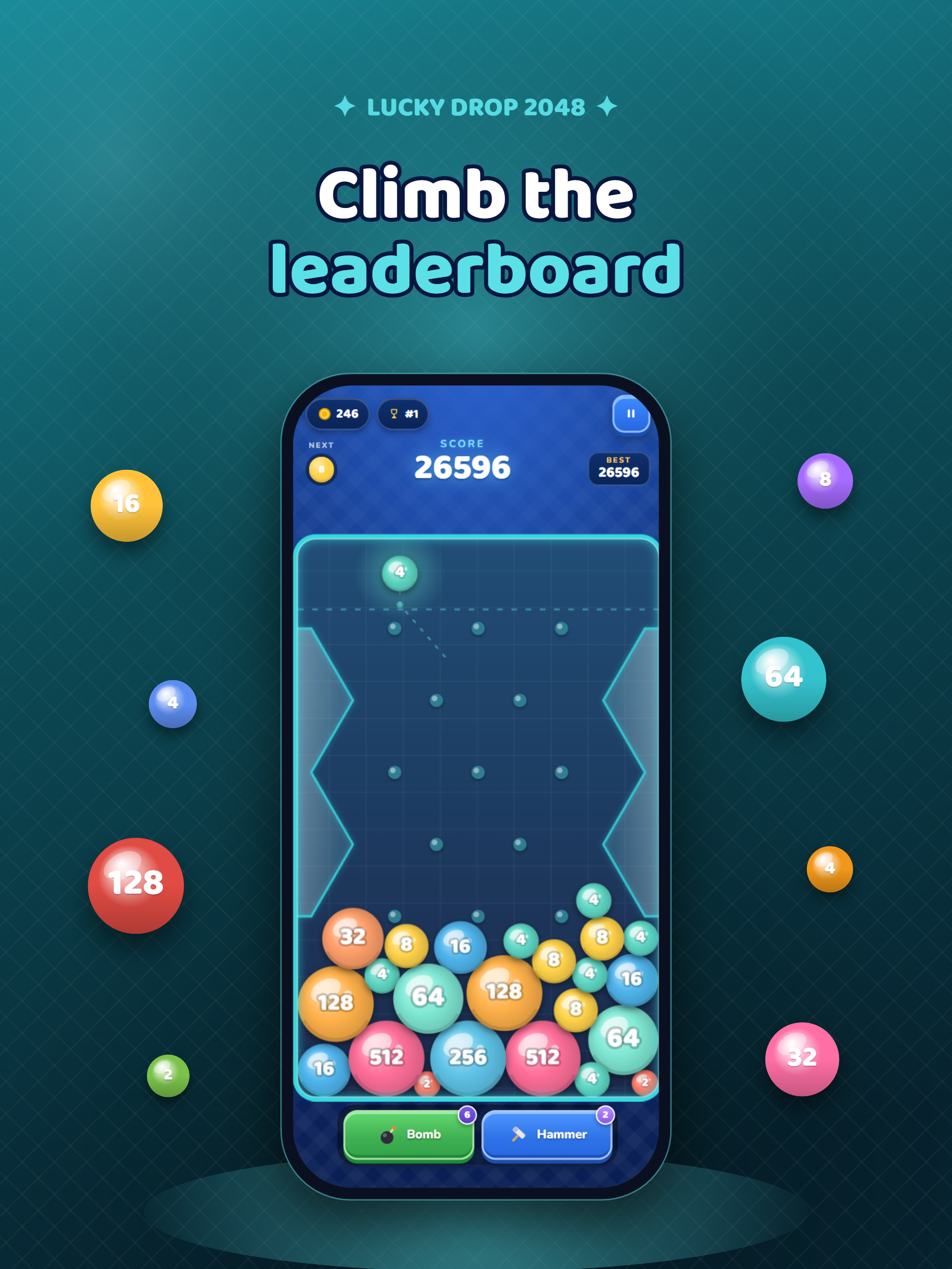 Lucky Drop 2048 screenshot 13