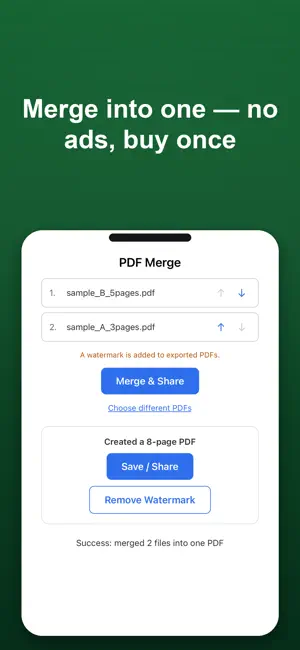 Merge & Reorder PDFs screenshot 3