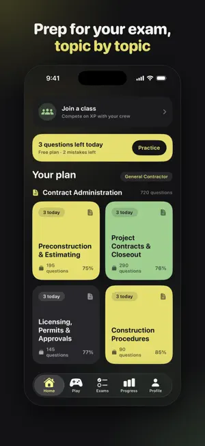 Brickly: Real Estate Exam Prep screenshot 1