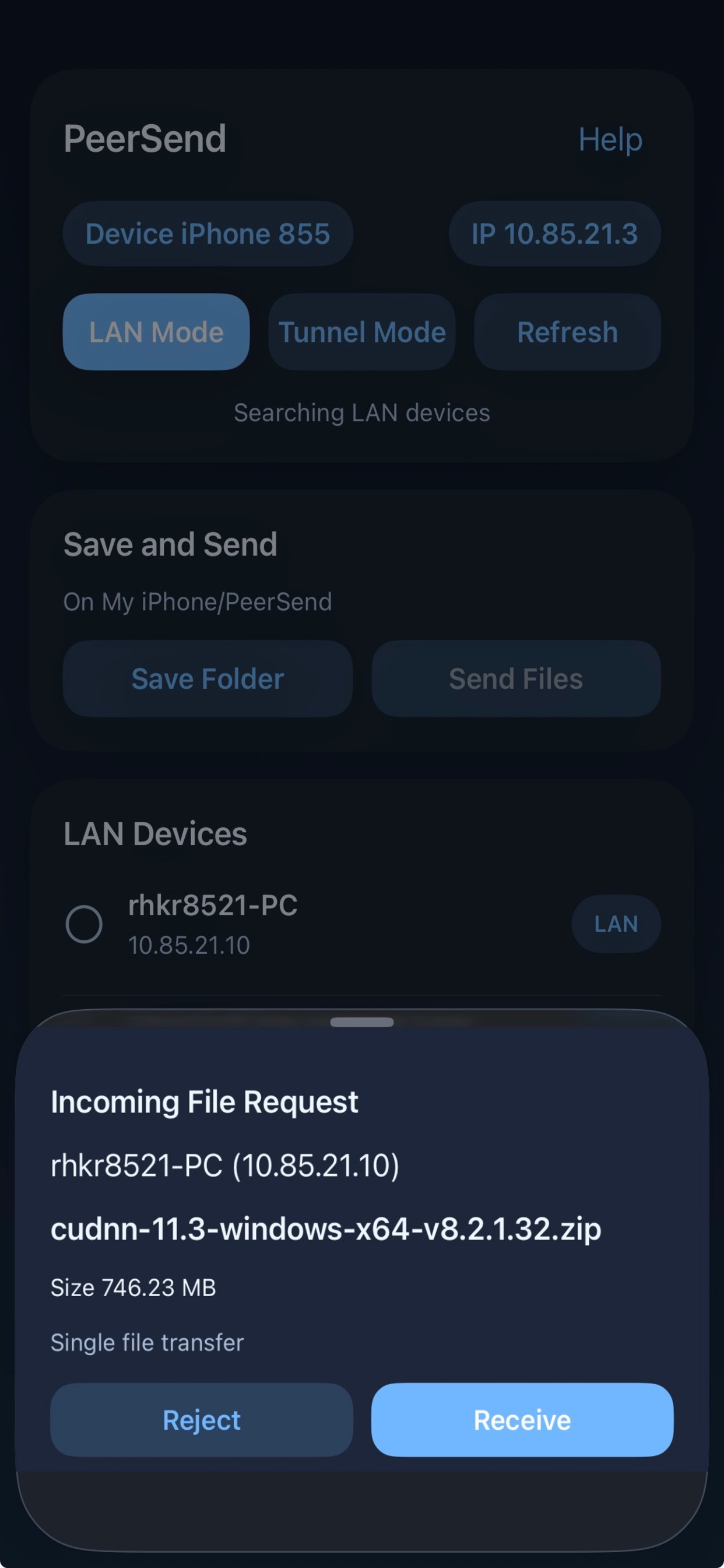PeerSend screenshot 4