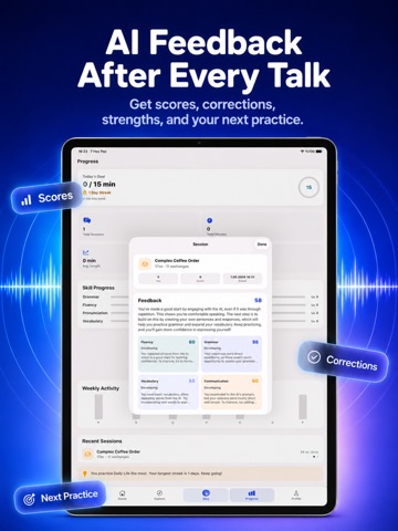 ESL IELTS Speaking AI - VOQAS iPad screenshot
