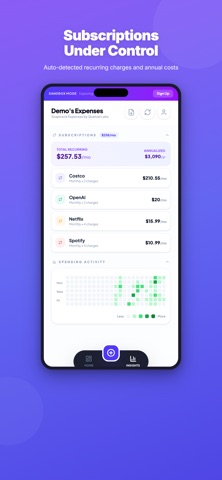 SnapTrack Expenses iPhone screenshot