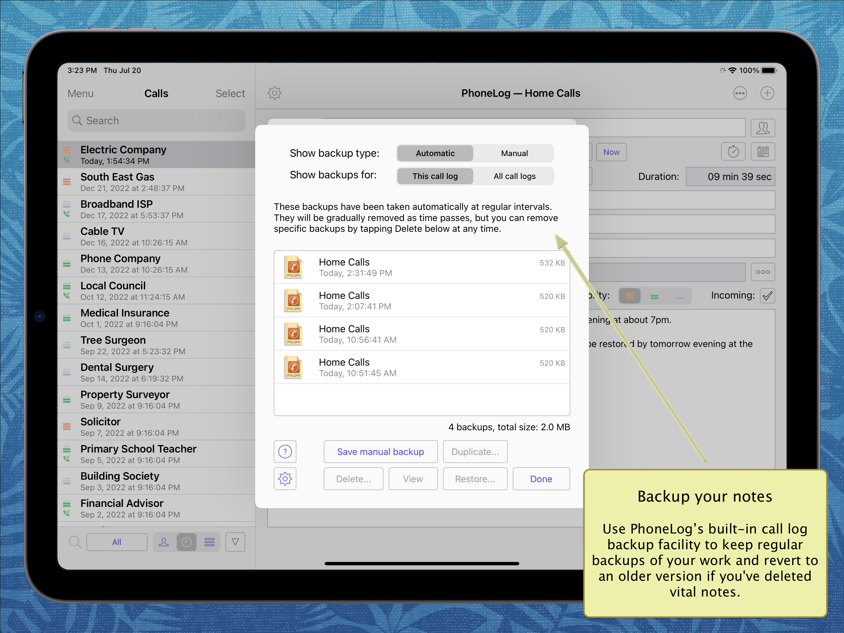 PhoneLog for iPhone & iPad screenshot 17