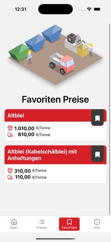 Hein Schrotthandel Preise screenshot