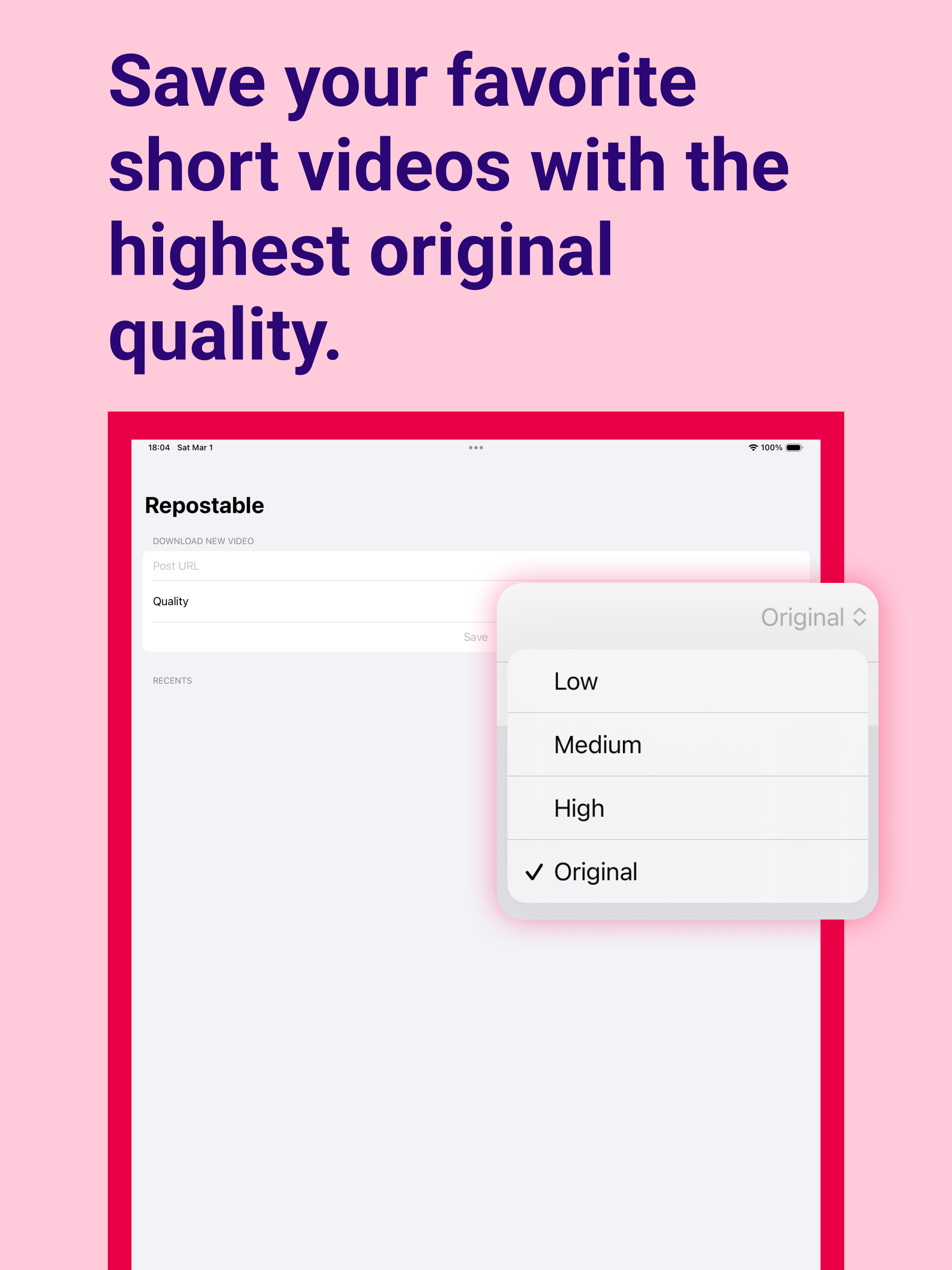 Repostable - Save Short Videos