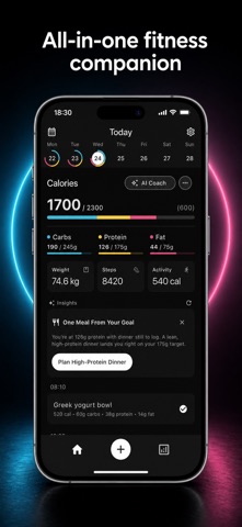 Eat & Lift: Calorie Counter iPhone screenshot