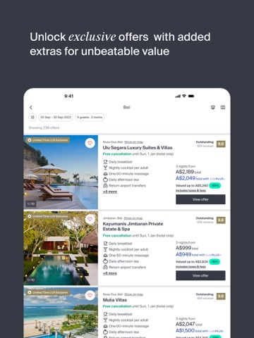 Luxury Escapes: Travel Deals iPad screenshot