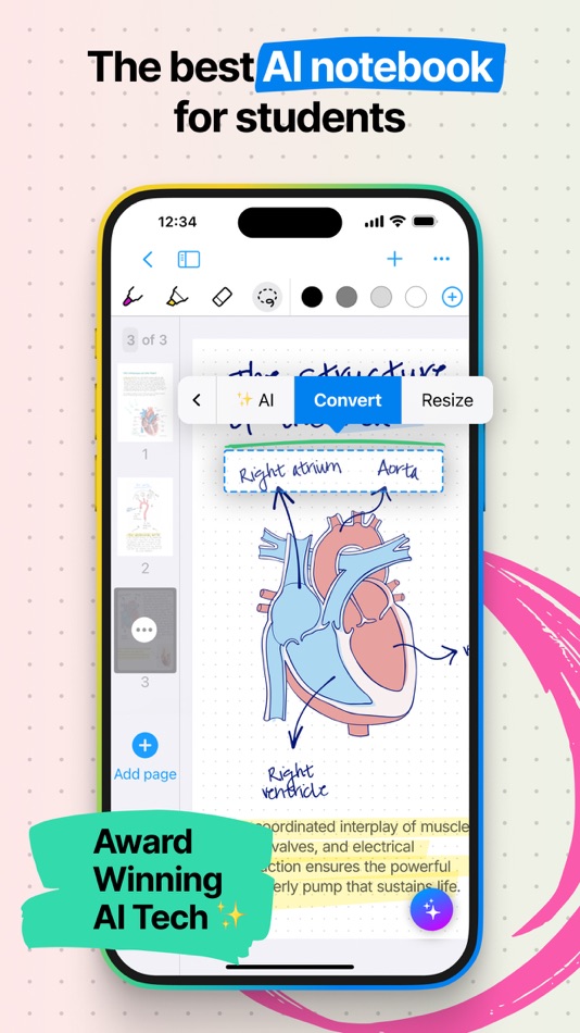 #1. Nebo: Note Taking for Students (iOS) 由: MyScript