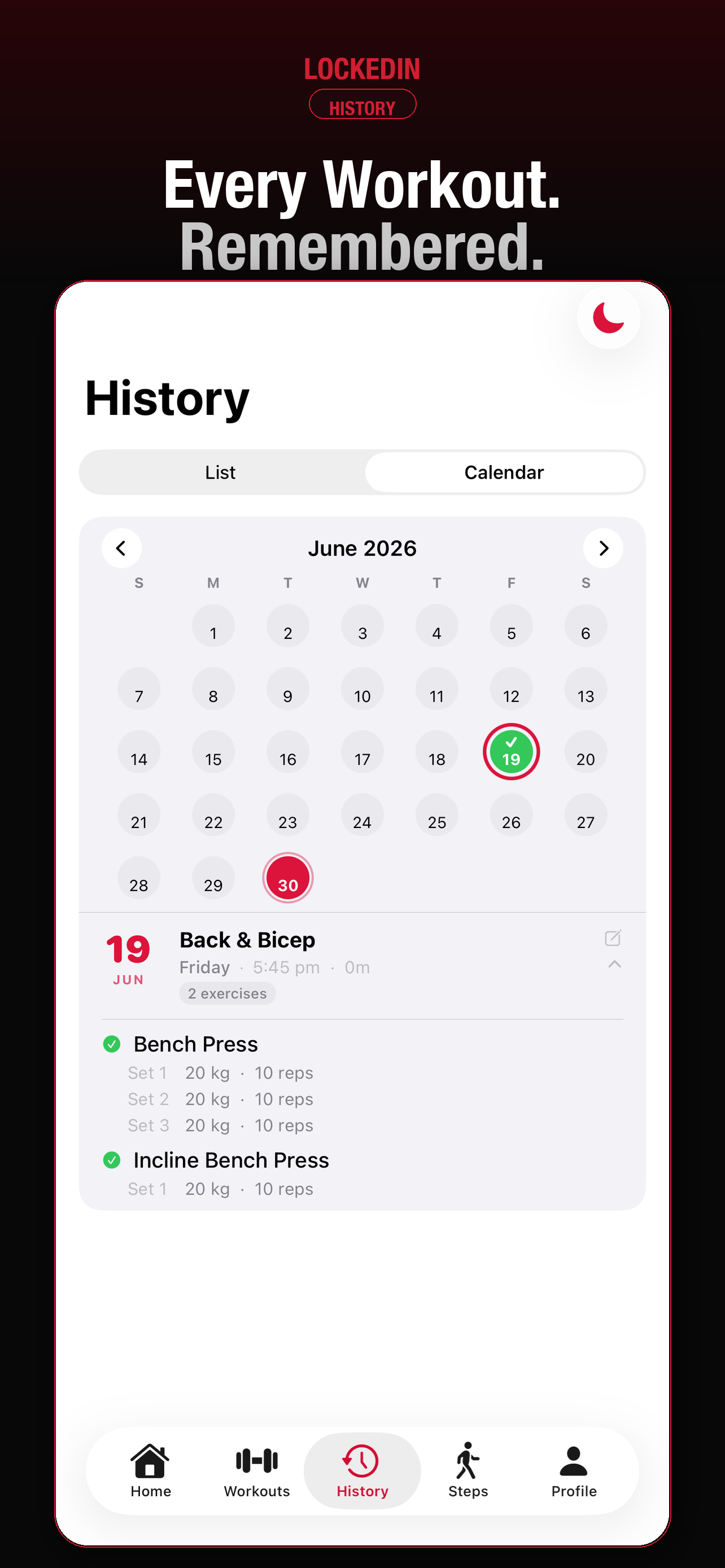 LOCKEDIN: Gym Workout Tracker