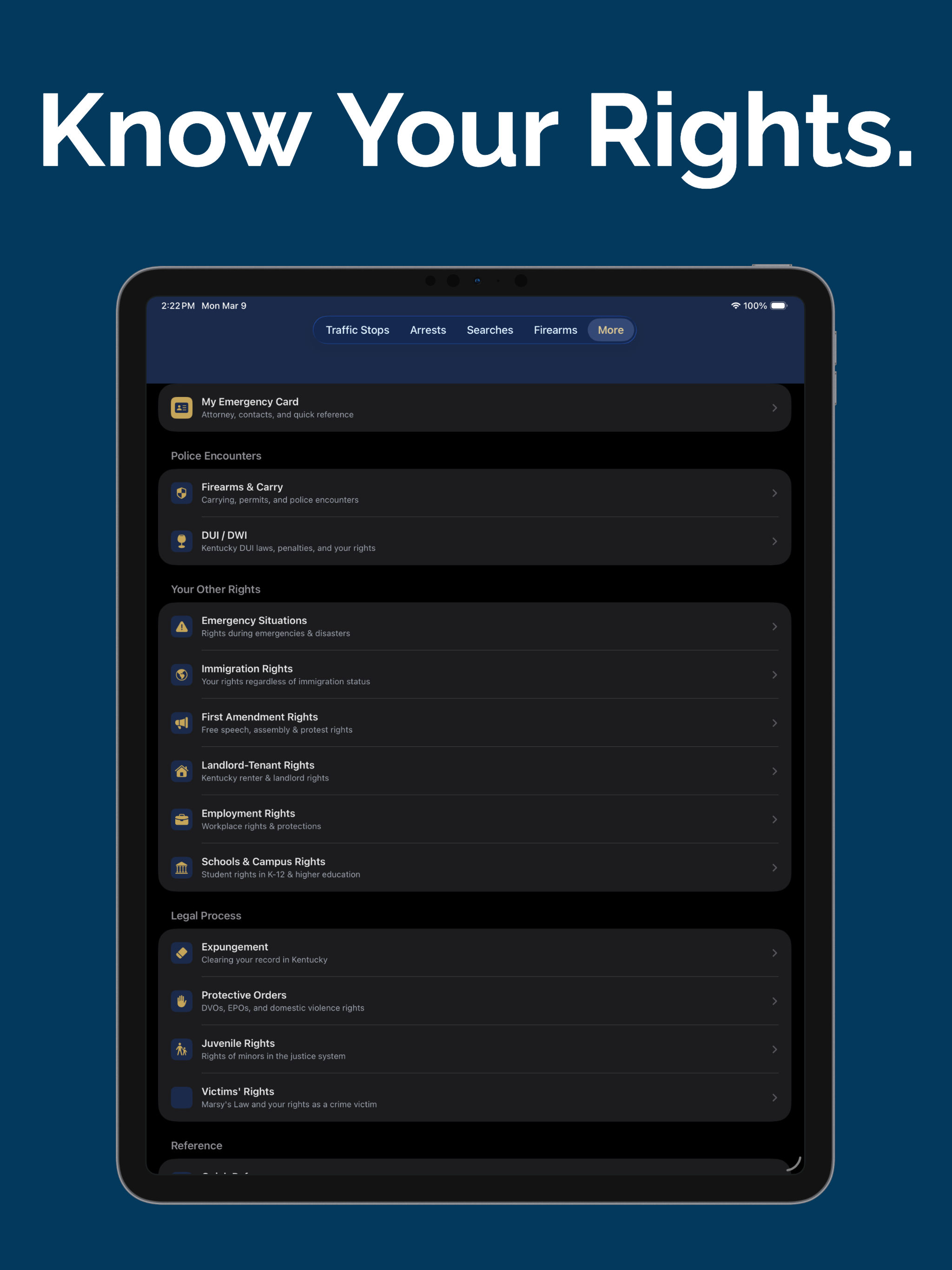 Know Your Rights KY