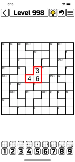 Calcudoku (Puzzle) iPhone Screenshot 4