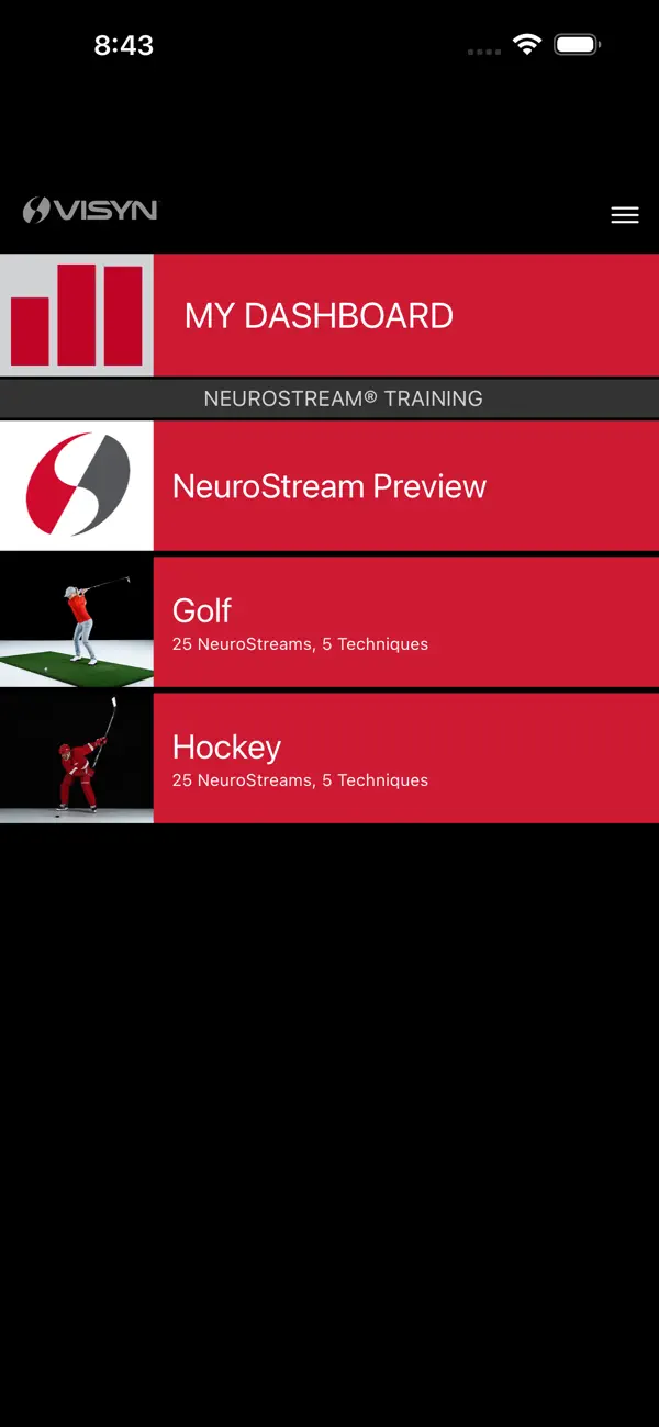 Screenshot #1 pour VISYN NeuroStream Training