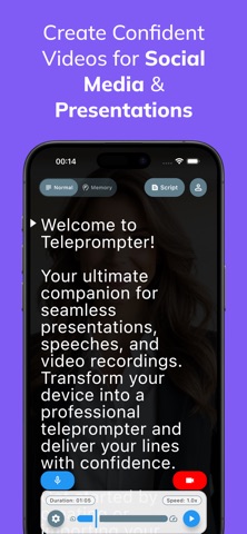 Teleprompter Recording Coach Screenshot 1 of 4
