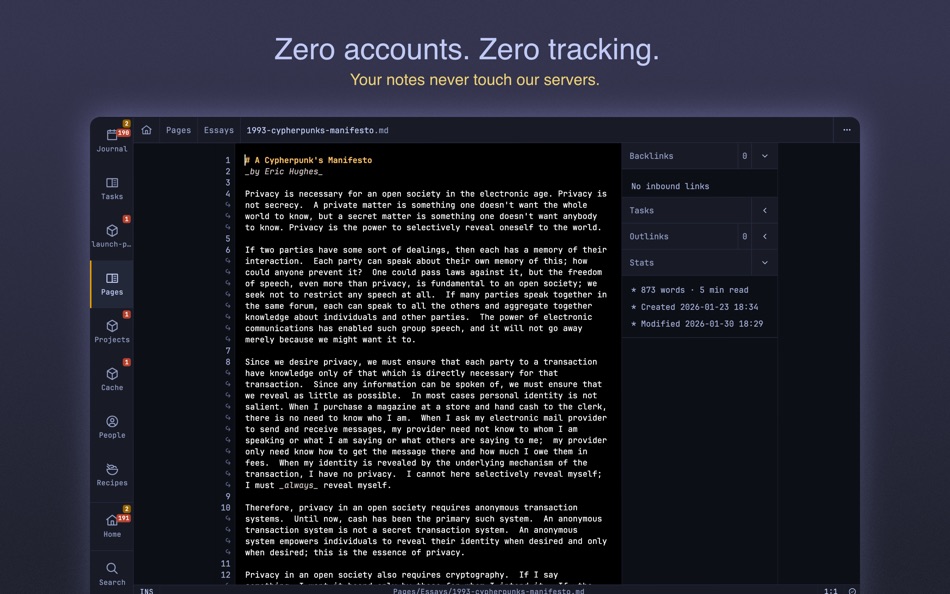 #7. Cache - Markdown Notes (macOS) Av: Rocketware Limited