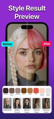 HairStyle: Hair Colour Changer iPhone screenshot