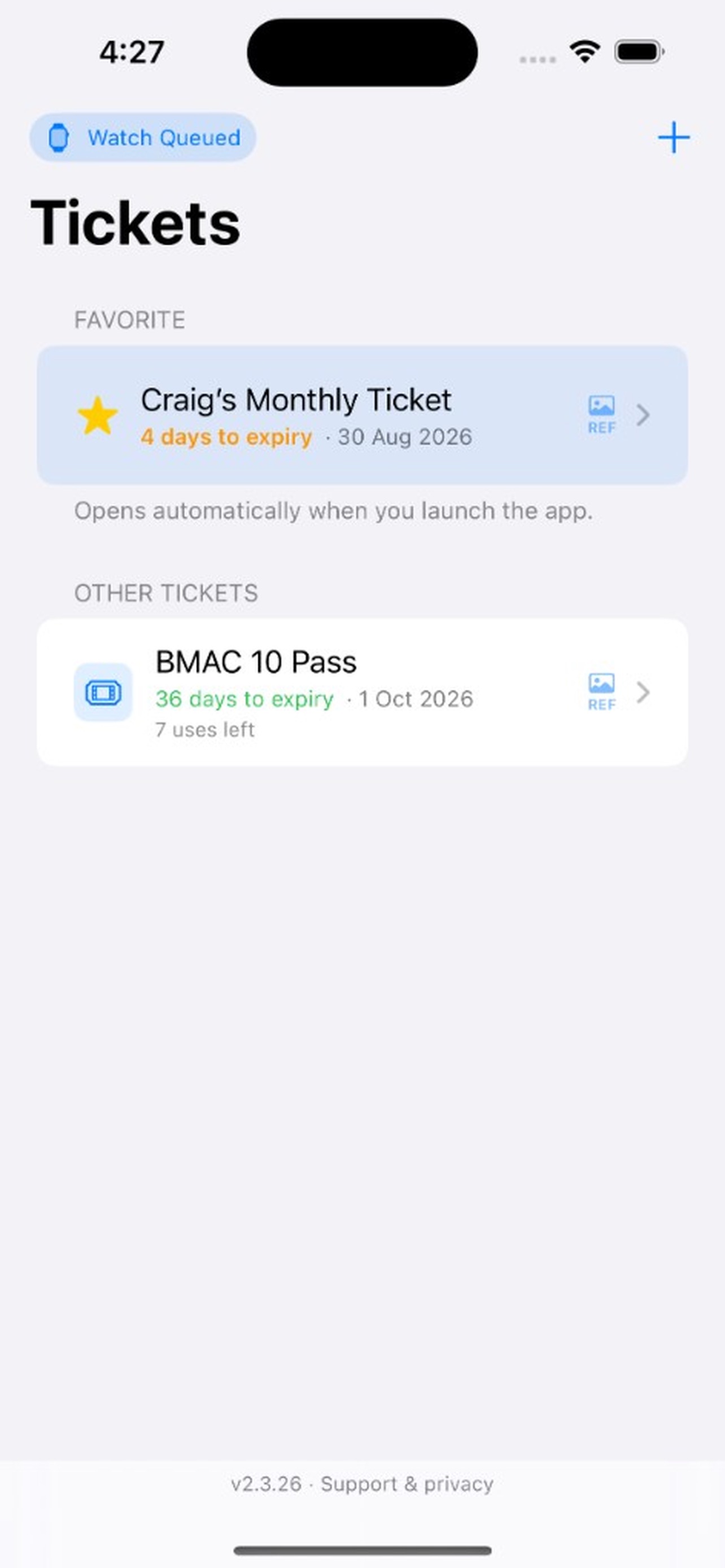 Screenshot 1 of Barcode Ticket