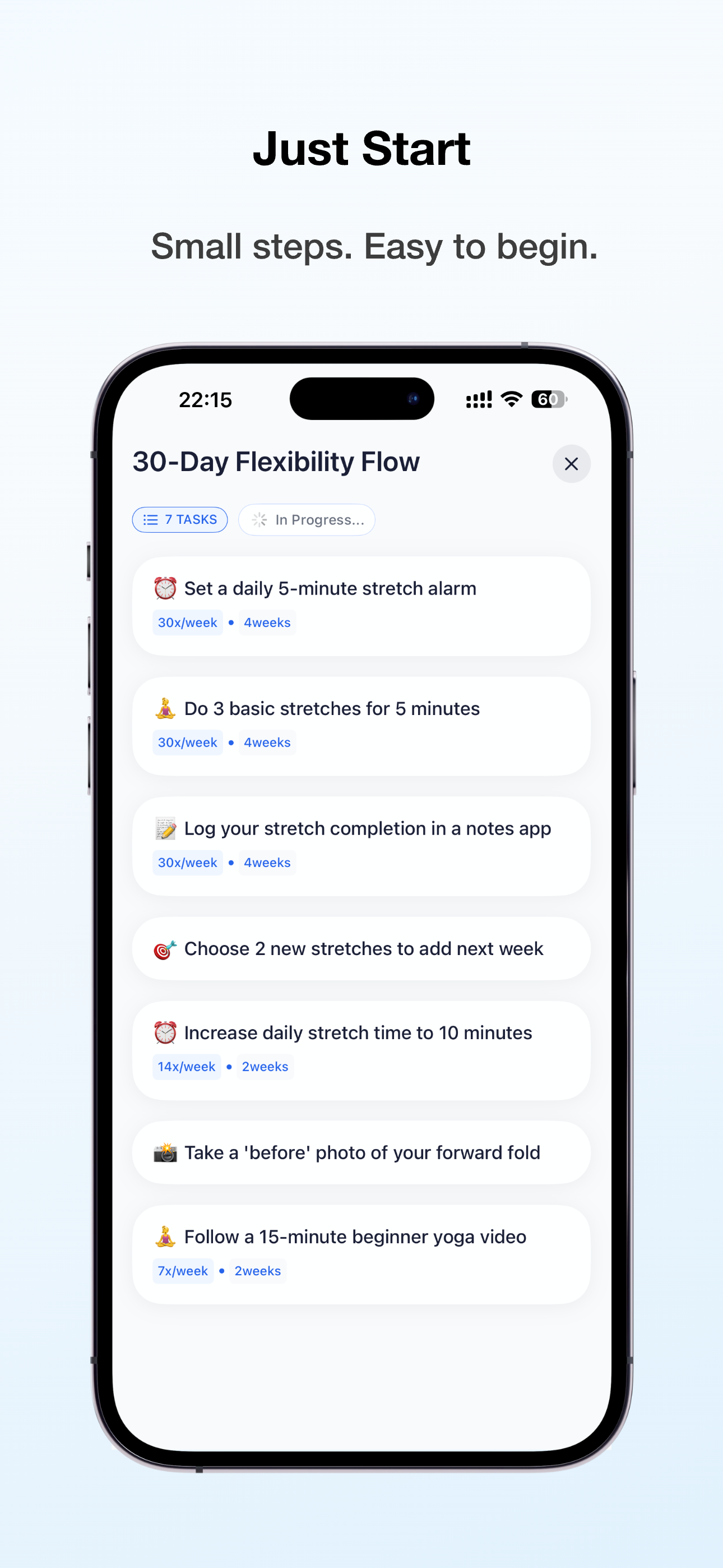 JustStart: Goal& Habit Tracker