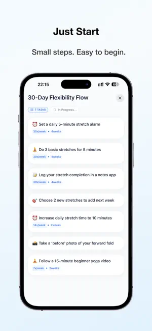 JustStart: Goal& Habit Tracker screenshot 3
