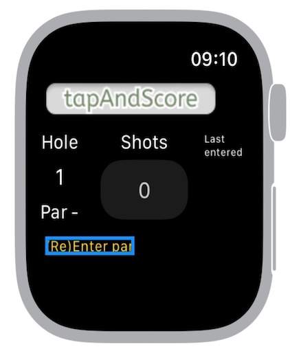 tapAndScore Golf screenshot 2
