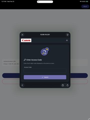 Authorized Send Connect iPad screenshot