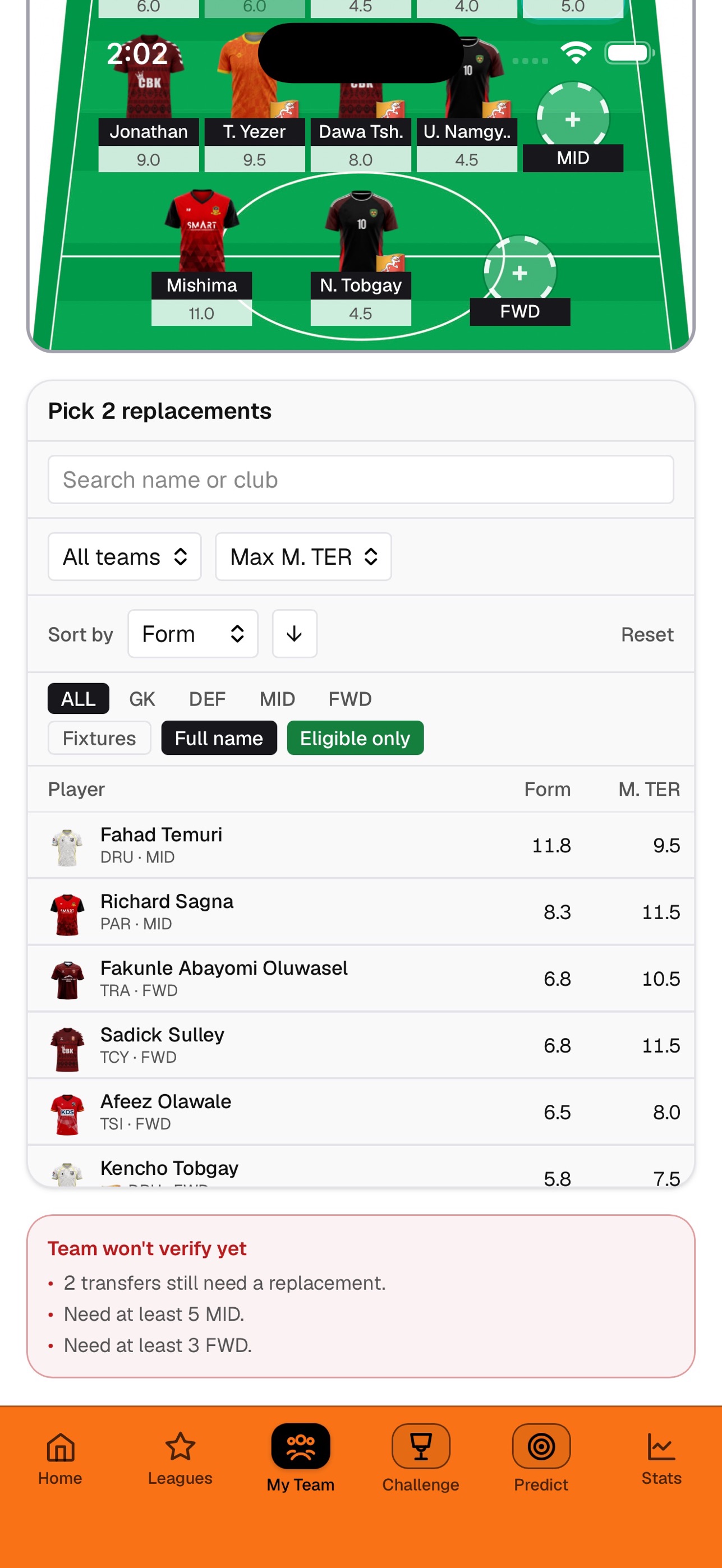 Screenshot 7 of Bhutan Fantasy League