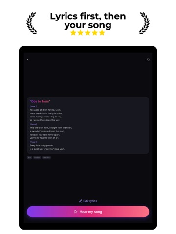 AI Song and Music Generator iPad screenshot
