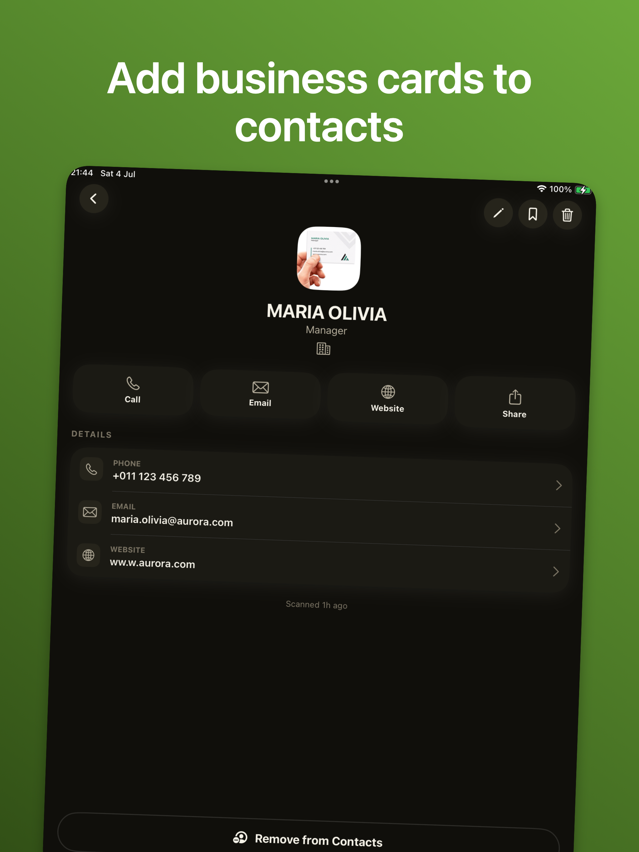 CB Business Card Organizer screenshot 7