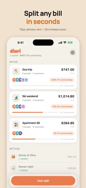 Divvi: Quick Split screenshot 1