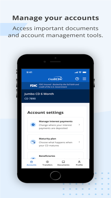 Credit One Bank Deposits Screenshot