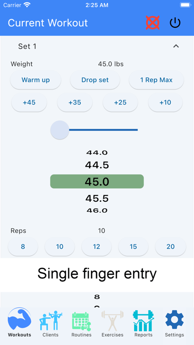 Screenshot #1 pour Gym Log Track - Workout Logger