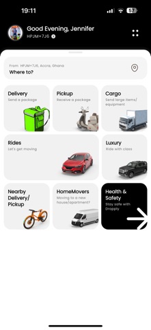Dropply - Request A Ride iPhone screenshot