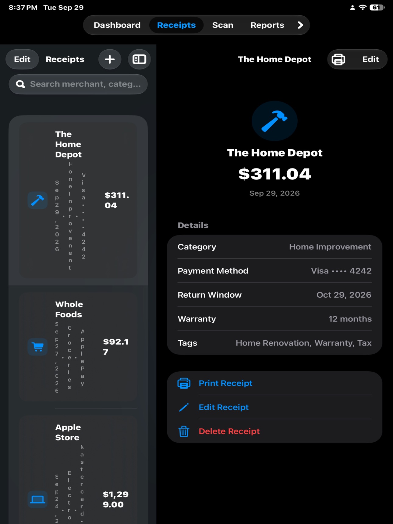 Screenshot 11 of ReceiptMate -Receipt Tracker