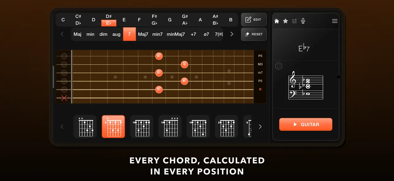 Screenshot #1 pour Chord Analyser (Chord Finder)