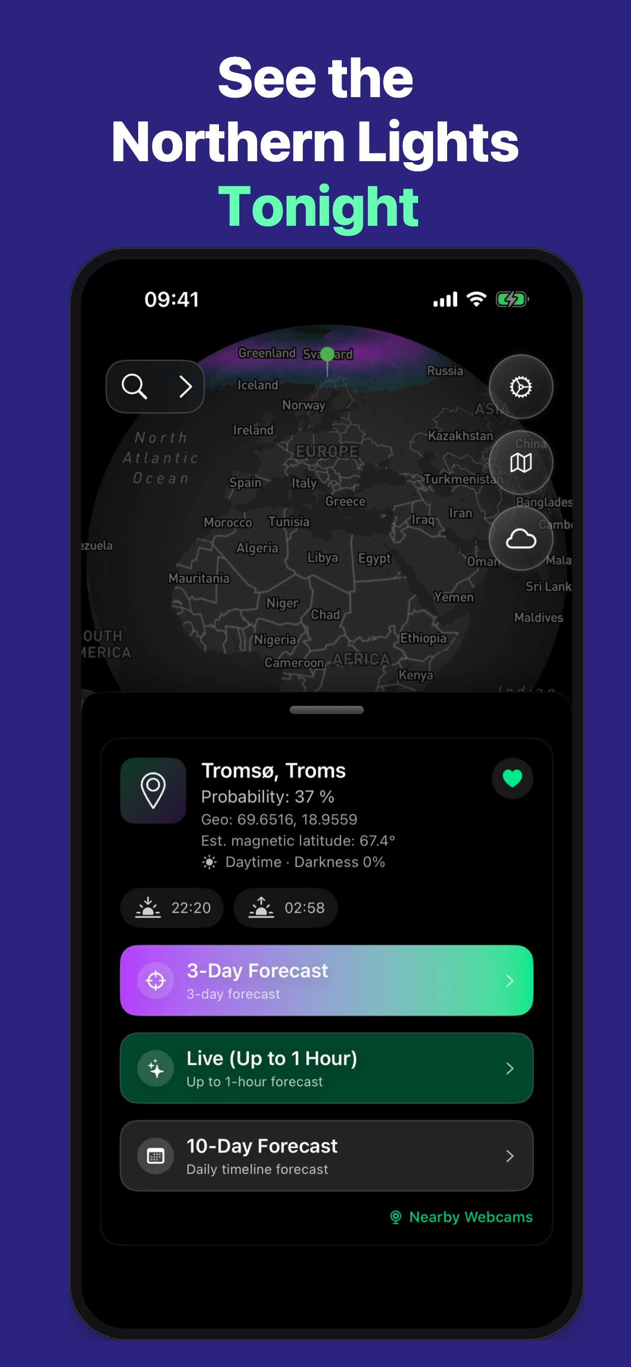 Auroras Forecast & Alerts