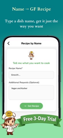 Gluten Free Snap to Recipe iPhone screenshot