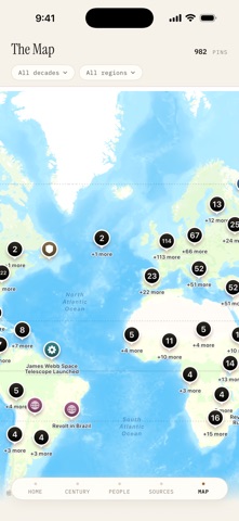 20th Century World History iPhone screenshot