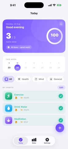 Habito: Habits Tracker Screenshot 1 of 9