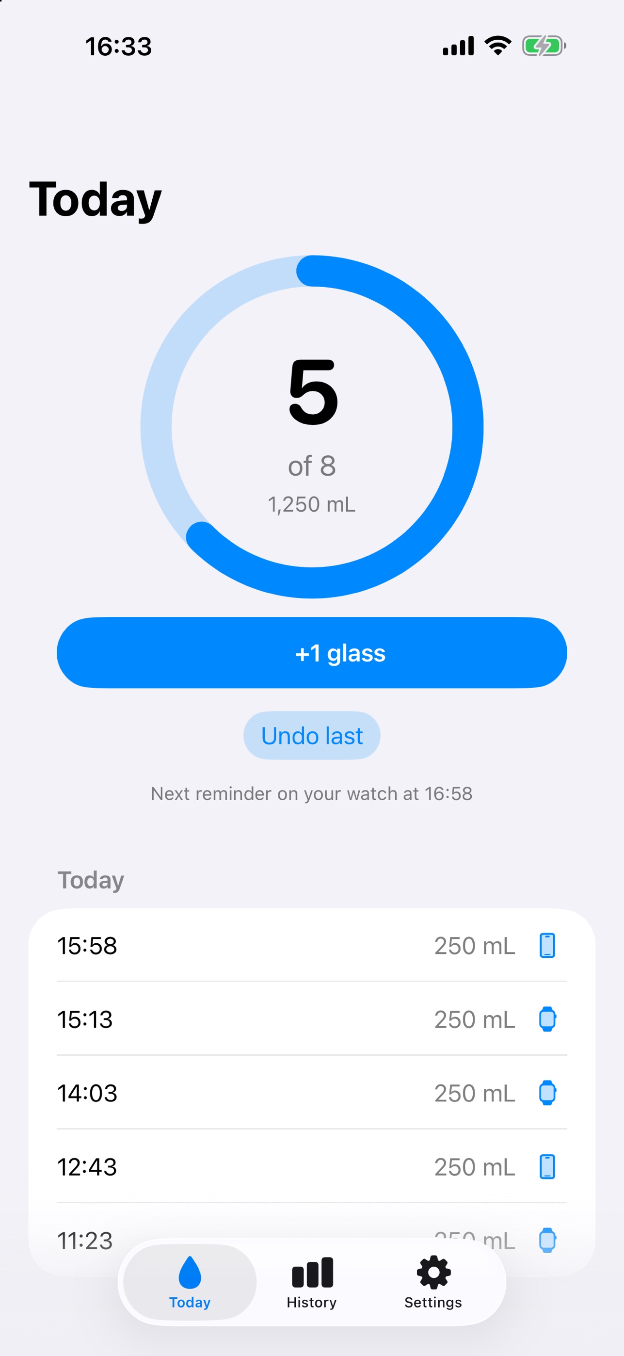 Screenshot 1 of Sip Water Reminder