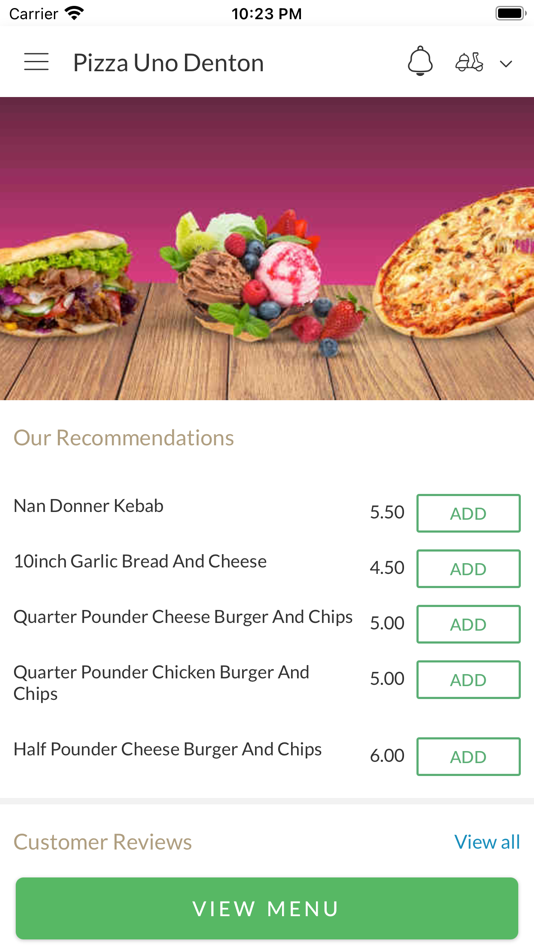 #2. Pizza Uno Denton Manchester (iOS) By: MOHAMMED FASIL KHURSHID