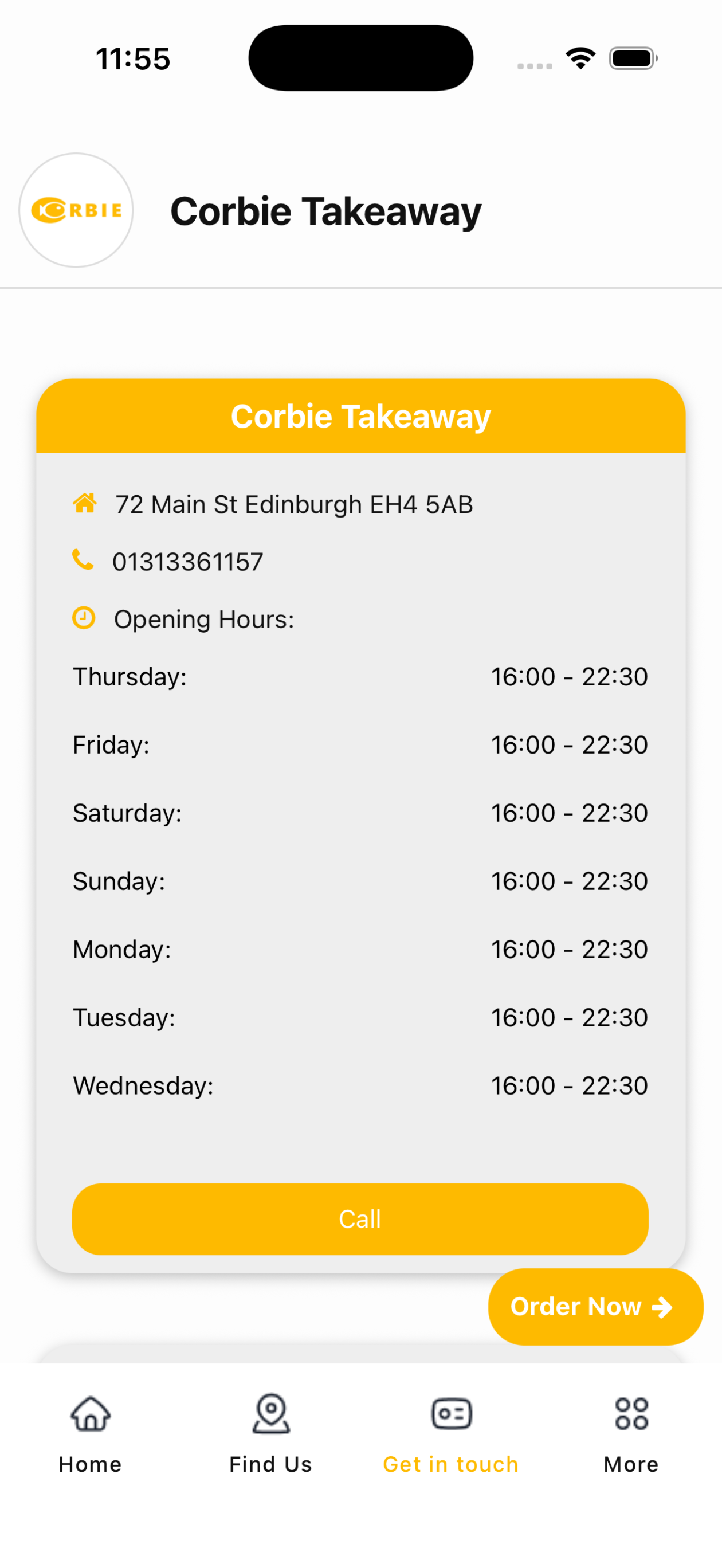 Corbie Takeaway Edinburgh screenshot 3