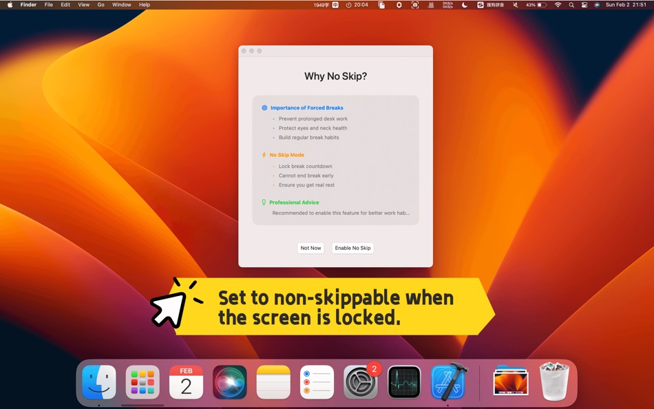 #3. xBreak Pomodoro Timer Reminder (macOS) De: 昌容 代